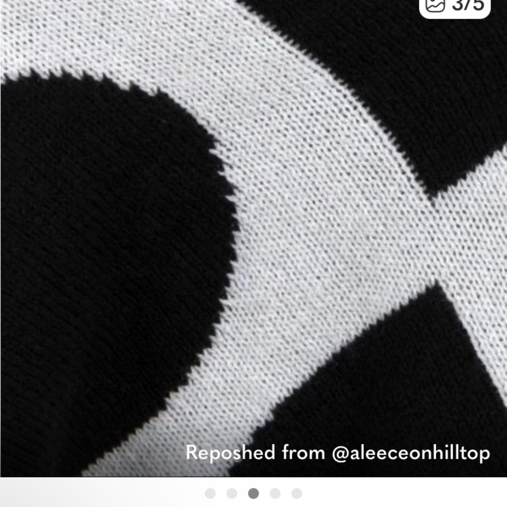 Threshold Knit Throw Blanke Geometric Jacquard Reversible Black & White NWT - Picture 6 of 6